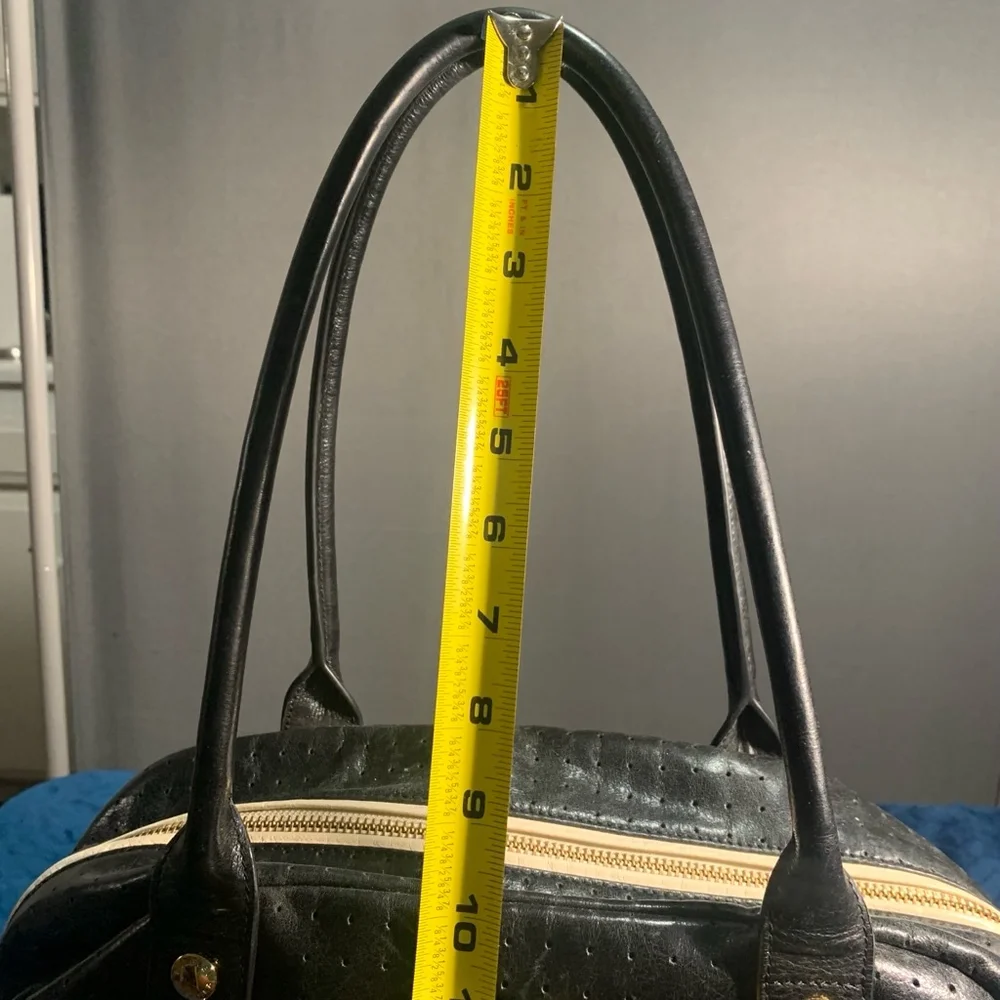 Vintage Women's Badgley Mischka weekender Handbag, Black & Off-White - Picture 10 of 10